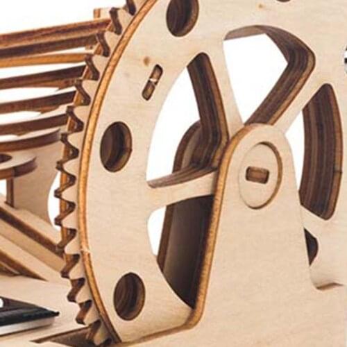Wooden Solar Track Ball DIY 3D Wooden Race Run Maze Puzzle Track Coaster Model Building Kits Toys