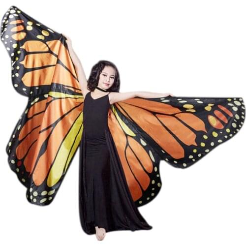 2018 Butterfly Kids Belly Dance Costume Childrens Isis Butterfly Wings for Children Belly Dance wings and sticks