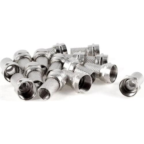 IMC hot 15 Pcs RG6 F-Type Twist-On Coax Coaxial Cable RF Connector Male for CCTV Camera