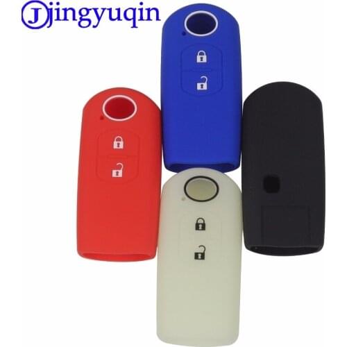 Jingyuqin 2 Buttons Remote Silicone Smart Key Cover Case For Mazda 2 / 3/ 5/ 6 CX-3 CX-4 CX-5 CX-7 CX-9 Atenza Axela MX
