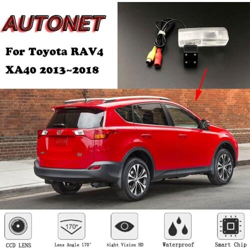 AUTONET Backup Rear View camera For Toyota RAV4 XA40 2013 2014 2015 2016 2017 2018 Night Vision license plate camera
