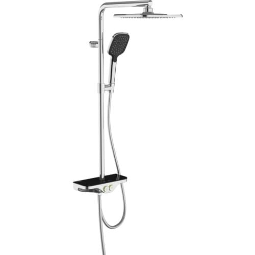 Teska Doris Square Two-Way Black Glazed Shower Robot