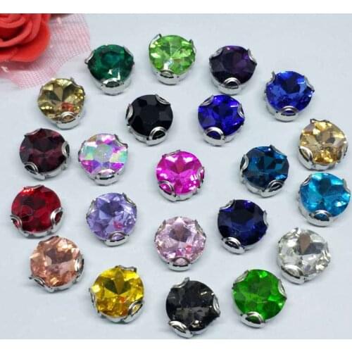 Best-selling The Stone Flower MIX COLOR Crystal Glass Sewing Rhinestones With Claw DIY Jeans Woman and Wedding Dresses