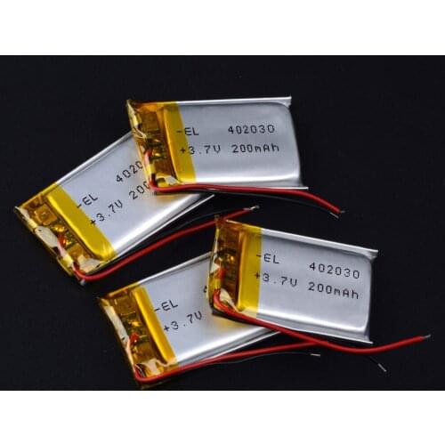 3.7V 402030 200mAh Polymer Lithium battery li-po Rechargeable Batteries Cell MP3 MP4 Bluetooth Headset GPS recorder Registrar