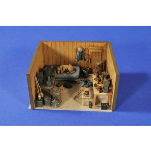 Scenario Model Resin German Army Room Item Set 1:35