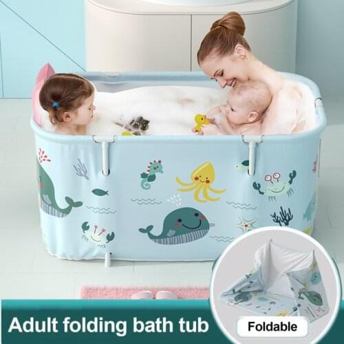 Inflatable Foldable Bathtub with Pillow Outdoor Tub SPA Bath Bucket Adult Baby Swimming Pool Household Family Bathroom Tub Pump