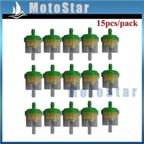 15x Green Plastic Fuel Filter Cleaner For KX KLX Dirt Pit Motor Bike Motorcycle ATV Quad 4 Wheeler Snowmobile Go Kart Buggy