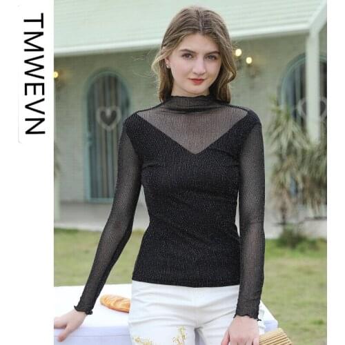 Autumn and Winter New Womens Half High Neck Pullover Korean Version of The Slim Solid Color Long Sleeve Bottoming Shirt Women