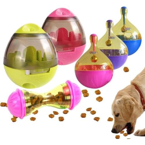 Pet Feeders Cats Dogs Leakage Food Ball Tumbler Interactive Toys Puppy Training Exercise Fun Bowls Automatic Funny Feeding Balls