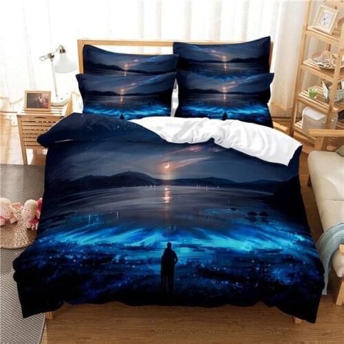 Fantasy Scenery Beach Bedding Set Night Romantic 3d Duvet Cover Set Comforter Bed Linen Twin Queen King Single Size Dropshipping