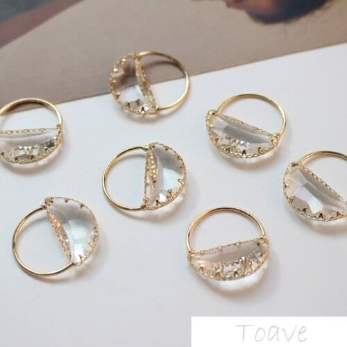 Transparent white boutique Crystal Round Pendant DIY earrings bracelet necklace material accessories