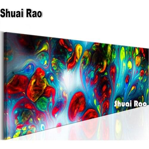 Psychedelic Abstract Peacock Full Square/Round Drill 5D DIY Diamond Painting Embroidery Cross Stitch Fantasy Colorful Art Decor