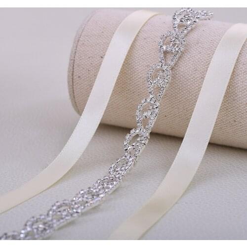 S303 Hot Sale Diamond Thin Waist Sash Bridal Wedding Belts Bride Bridesmaid Dress Accessories Women Prom Party Dresses Belt