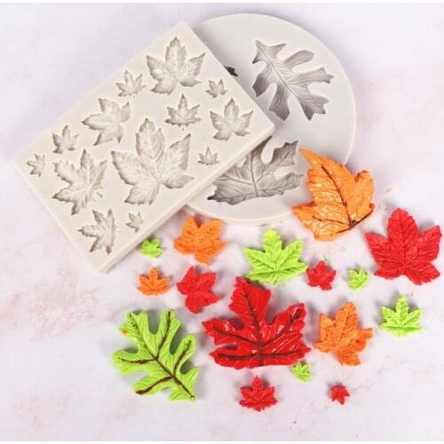3D Silicone Baking Mold DIY Butterfly Maple Leaf Mould Chocolate Fondant Cake Decorating Tool Temperature Resistance