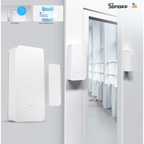 SONOFF DW2 Wifi Wireless Window Door Sensor smart dw2-wifi magnet sensor door open/off security alarm real-time push to APP
