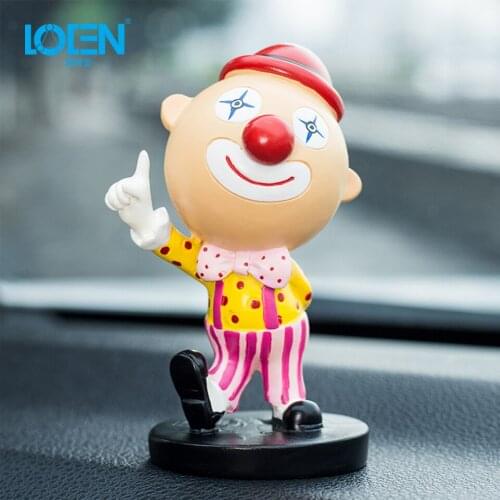 Resin Clown Funny Car Dashboard Ornament Auto Interior Decoration Accessories Car Styling Ornament Home Office Decor 1pcs