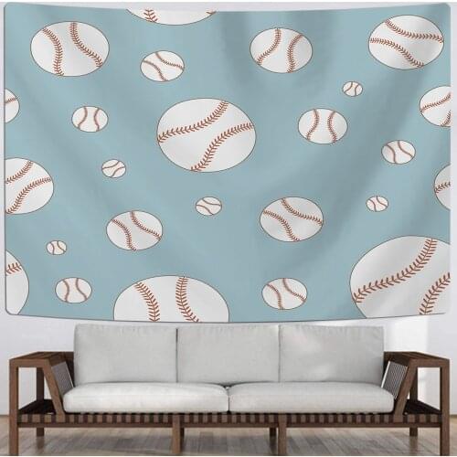 Sports Tapestry 3D Baseball Printing Tapestry Full Screen Football Basketball Tapestry Dormitory Bedroom Tapestries Home Decor