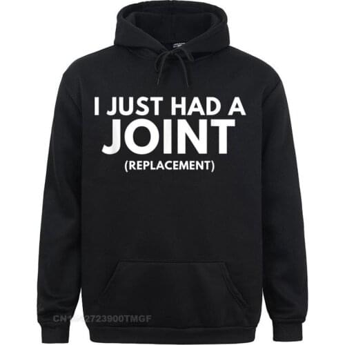 Comfortable I Just Had a Joint (Replacement) Funny Post Surgery Oversized Hoodie Black Hoodies Funky Womens Sweatshirts