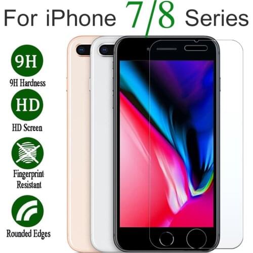 Protective glass on for apple iPhone 7 8 plus cam tempered glas film iphon tremp 7plus 8plus screen protector sheet verre trempe
