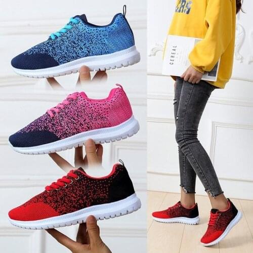 Women Casual Shoes Fashion Breathable Walking Mesh Flat Shoes Sneakers Women 2020 Gym Vulcanized Shoes White Female Footwear