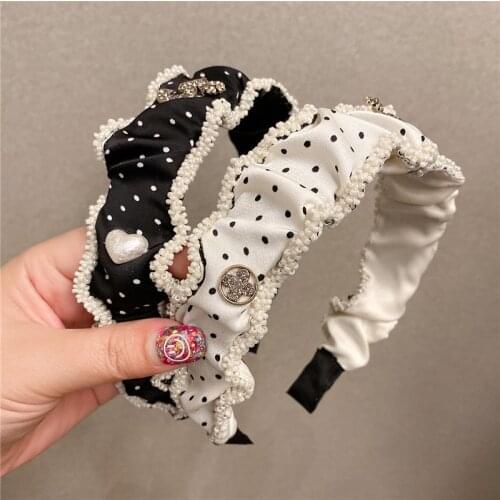 Love Folds Pearl Hairbands For Women Hair Accessories Crystal 5 Headbands Crown Hair Bands