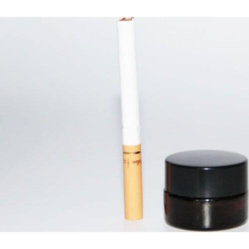 10pcs 5g Empty Amber Glass Jars Bosx Cosmetic Cream Bottles Facial Cream Black Cap Glass Case cosmetic containers storage Bottle