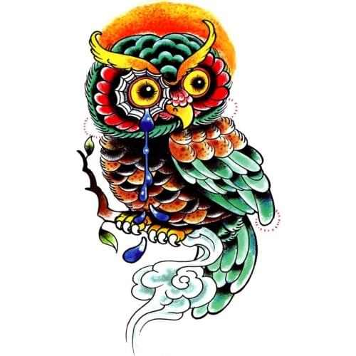 10pcs Beauty God Of Owl waterproof temporary tattoos sticker flash tattoo Tatoo Temporay Stickers Men