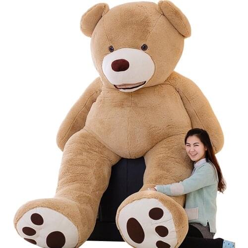 100-340cm unstuffed America Giant Teddy Bear Plush Toy Soft Teddy Bear Skin Birthday Valentines Gifts For Girl Kids Toy