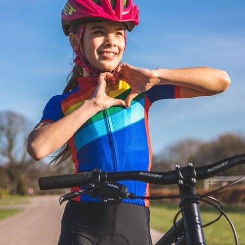 2021 Summer Cycling Jersey Set Kids Bike Shirts Children Cycling Clothing Boy and Girl Mtb Wear Shorts Maillot Ciclismo