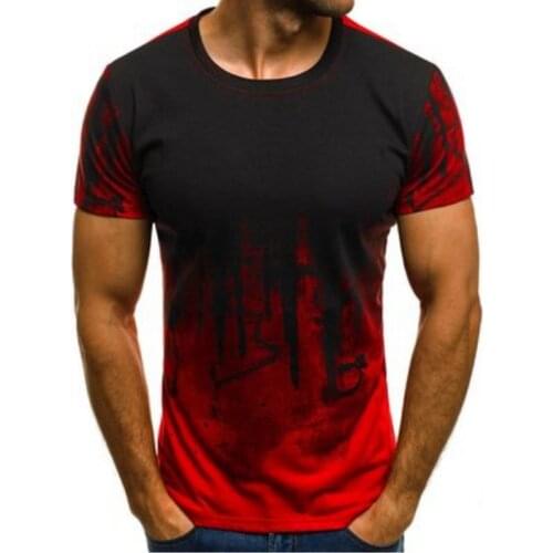 2021 New Mens T-shirt Summer Fashion Short-Sleeved 3D Round Neck Tops Personality Printed Shirt Trendy Mens T-shirt Clothig