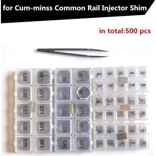 500 Pieces Common Rail B11 B12 B13 B14 B16 for Cum-minss Injector Repair Adjustment Washer Shim High Quality Steel Gasket Kits