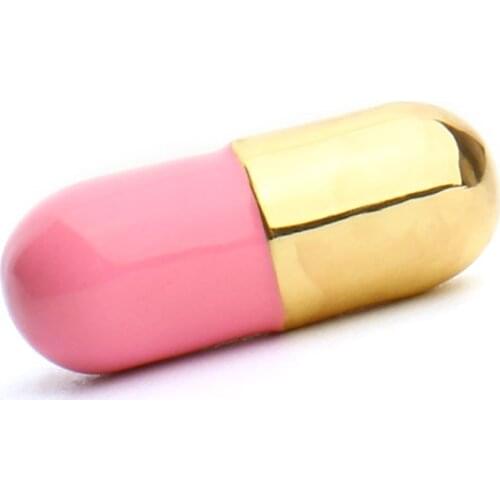 Gold Silver Color Pill Capsule Pin Brooch Medical Jewelry Fun Accessories for Nurse Doctor Pink Enamel Pin Metal Women Gift