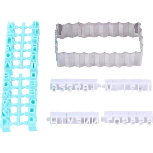 Letters Numbers Stamp Molds Set Cookie Cutter Fondant Biscuit Sugarcraft Chocolate Moulds Cake Decorating Tool