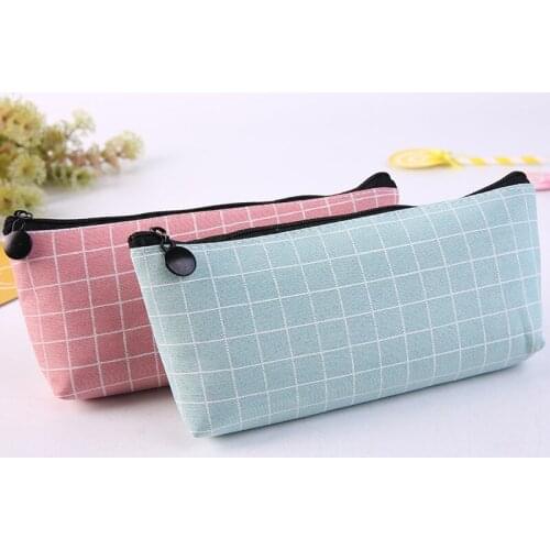 Simple style pencil case student stationery box Korean style pencil case beautiful pen fresh holiday gift pencil bags stationery