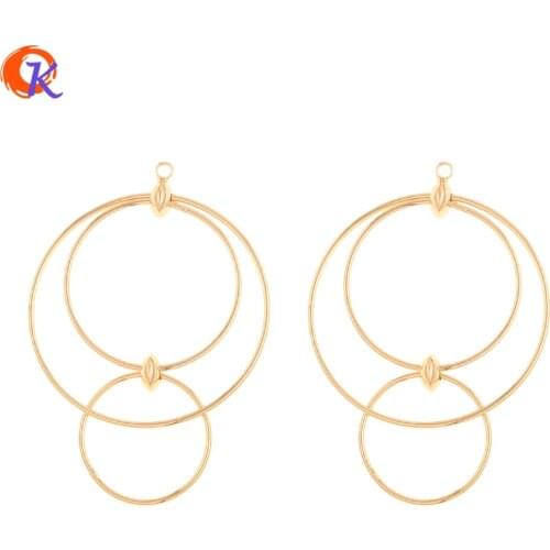 Cordial Design 20Pcs 36*52MM Jewelry Accessories/Hand Made/Ring Shape/Genuine Gold Plating/Earrings Findings/DIY Jewelry Making