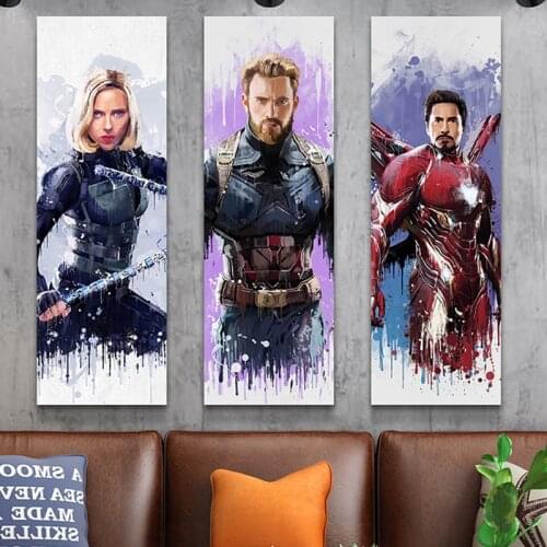 Marvel Decorative Posters Superheroes Iron Man Spideman Wall Art Canvas Print Painting Living Room Home Decor Hanging Painting