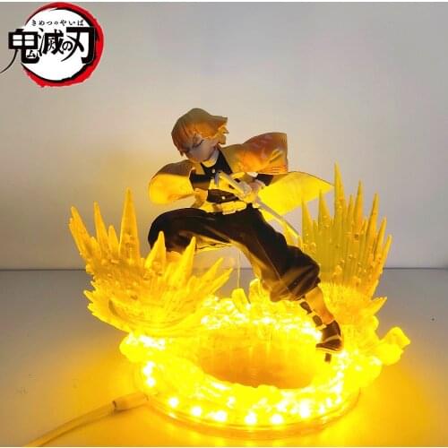 Demon Slayer Agatsuma Zenitsu Thunderclap and Flash Effect PVC Action Figures Kimetsu no Yaiba Anime Figurine DIY Model Toys