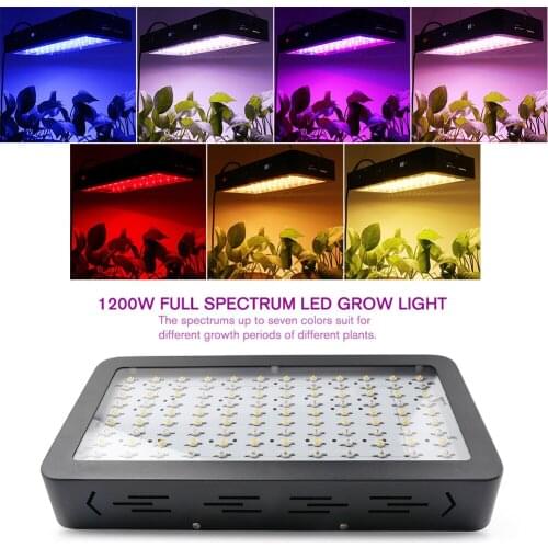 1200W LED Grow Light Full Spectrum Plant GrowIing Lamp7Colors Phytolamp for Indoor Flowers Hydroponics Vegs Greenhouse Grow Tent