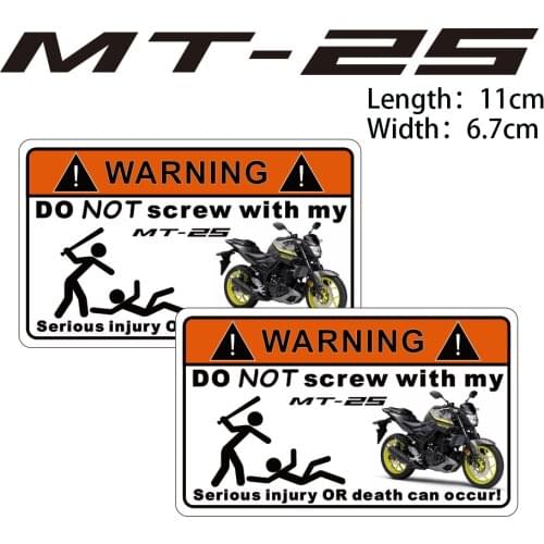 KODASKIN Motorcycle Cheap 2D Creative Warning Sticker Decal for YAMAHA MT-25
