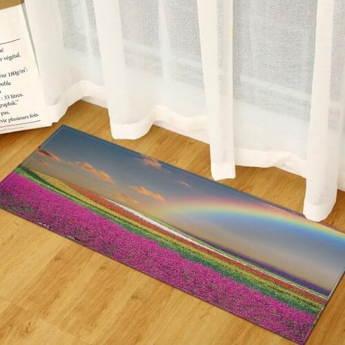 Scenic Printed Kitchen Rug Absorbent Floor Mat Anti-slip Doormat for Living Room Balcony Carpet Home Area Rugs Hallway Bath Mats