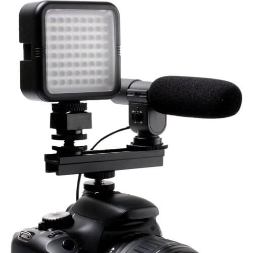 Easy Hood Adjusttable 4" Rail 10cm Flash Bracket Hot Cold Shoe Extension for for Video Lights, Microphones or Monitors