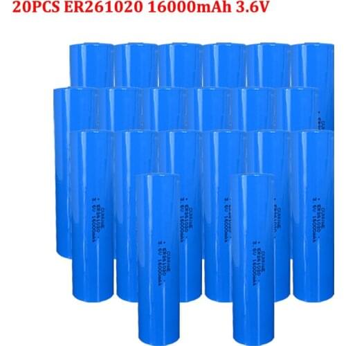 20Pcs ER261020 16000mAh 3.6V Lithium Battery ER 261020 Li-SOCl2 High Drain Battery For electricity meter gas meter Battery
