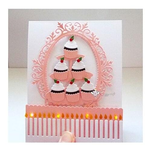 Mmao Crafts Metal Steel Cutting Die Birthday candle frame Stencil For DIY Scrapbooking Paper/photo Cards Embossing Dies