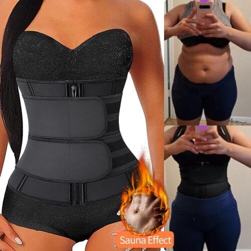 Neoprene Sauna Waist Trainer Corset Sweat Belt for Women Sauna Sweat Belt Workout Fitness Compression Waist Cincher Shapewear