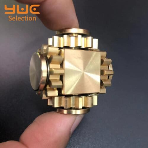 Novel Fidget Spinner Copper Finger Toys Brass Alloy Hand Fingertip Gyro Metal Bearing Relieve Stress For Kids Children Boys Gift