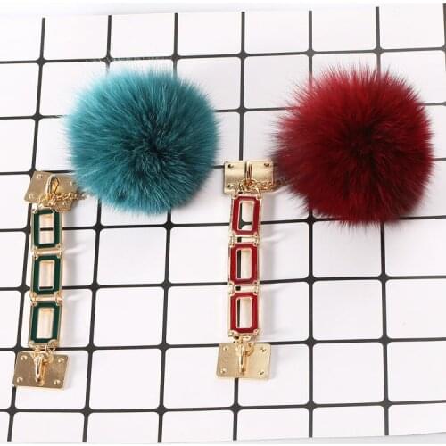 Sell 2 color fox fur coat buttons and square key chain DIY wallet/mobile phone shell decorative sticker