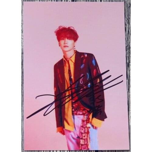 Hand signed S.J Super Junior Lee Teuk autographed photo repackage 6 inches freeshipping K-POP 042017B