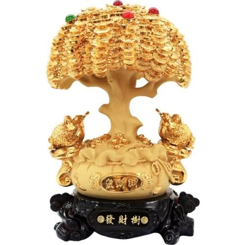 Fortune Tree Treasure Tree Topaz Open Gift Shop Office Decoration Creative Cash Cow Home Decore Resin Charms Fengshui