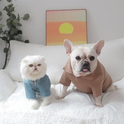 Warm Pet Dog Clothes for Small Medium Dogs Fashion Dog Polo Shirt French Bulldog Underwear Luxury Schnauzer Pug Clothing