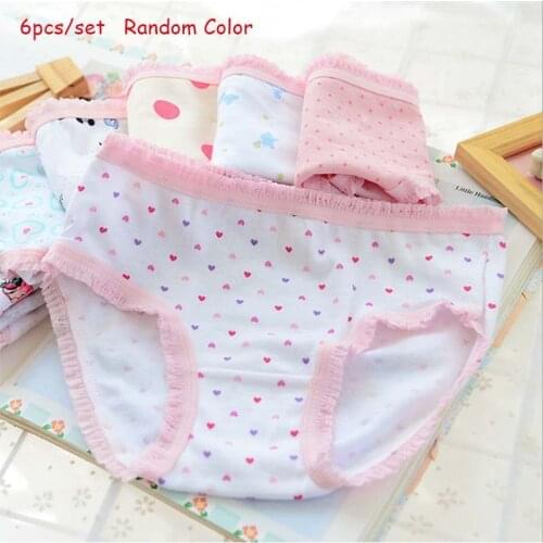 6pcs/set girl Panties for Girls Children Underwear Kids Girl Briefs Cotton Panties Childrens Panties Random Color